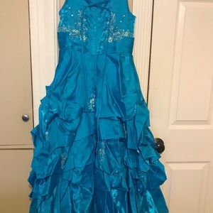 This is a Pageant dress beautiful blue